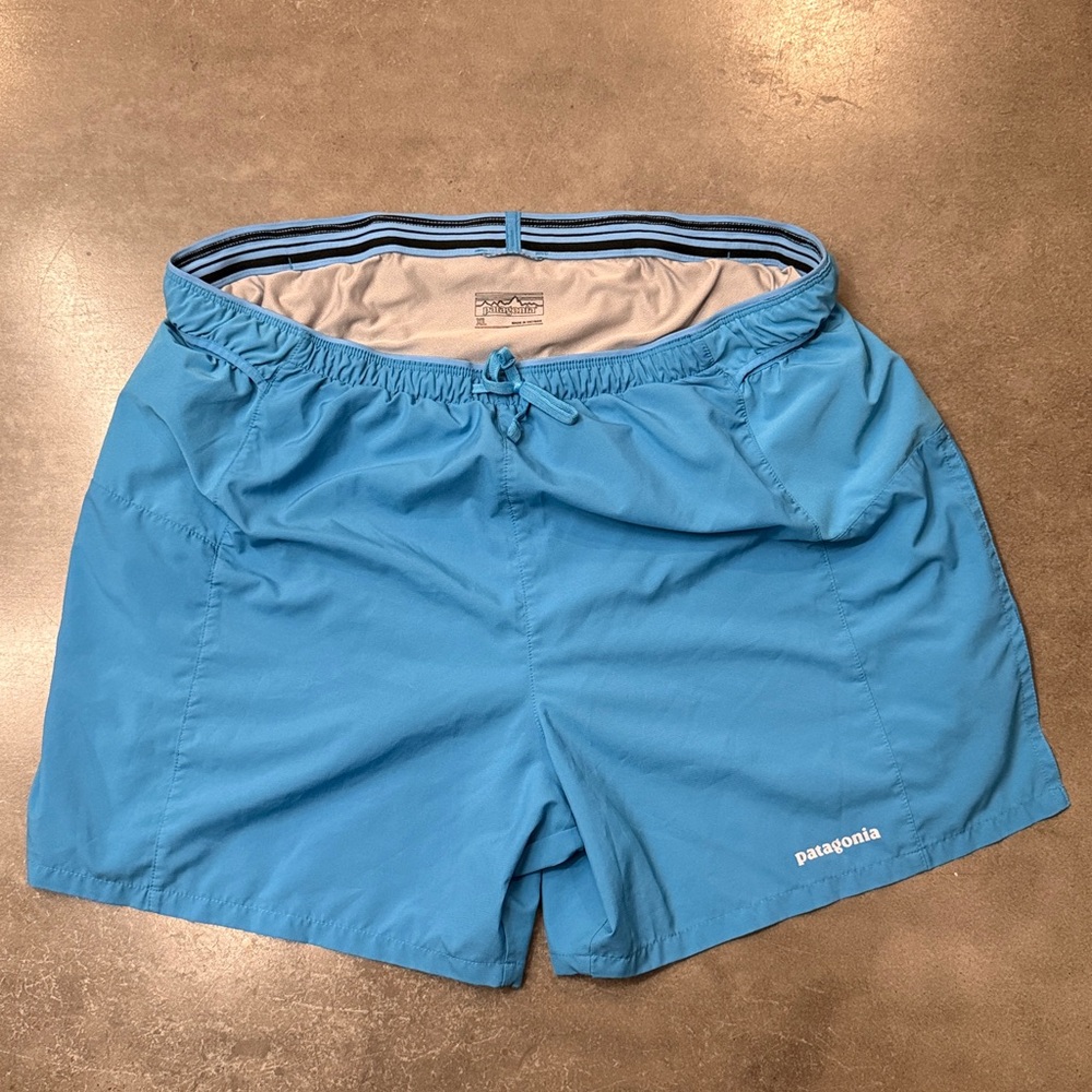 Patagonia Strider Pro 5 Inch Shorts Anacapa Blue Men's XL Lined